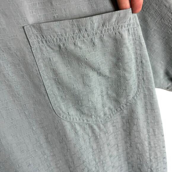 Tommy Bahama Blue 100% Silk 1/4 Button Short Sleeve Collared Polo Shirt Size L - Picture 4 of 8